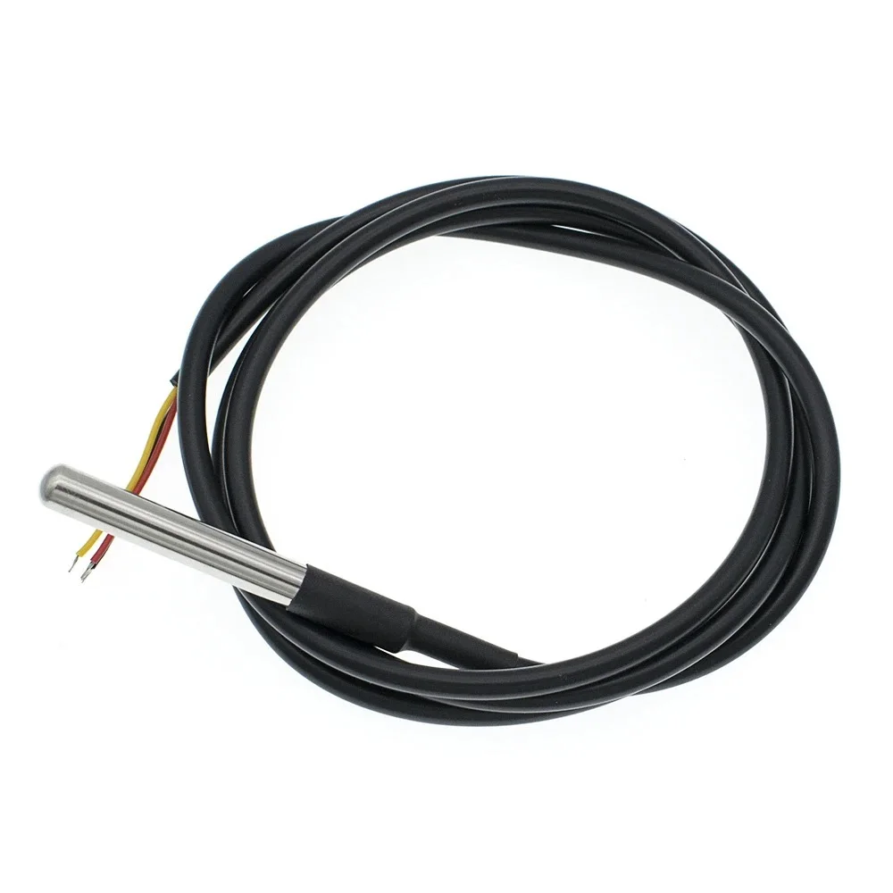 DS18B20 Cable impermeable Sonda de temperatura Sensor de temperatura impermeable DS18B20 1M 2M 2,5 M 3M Cable impermeable