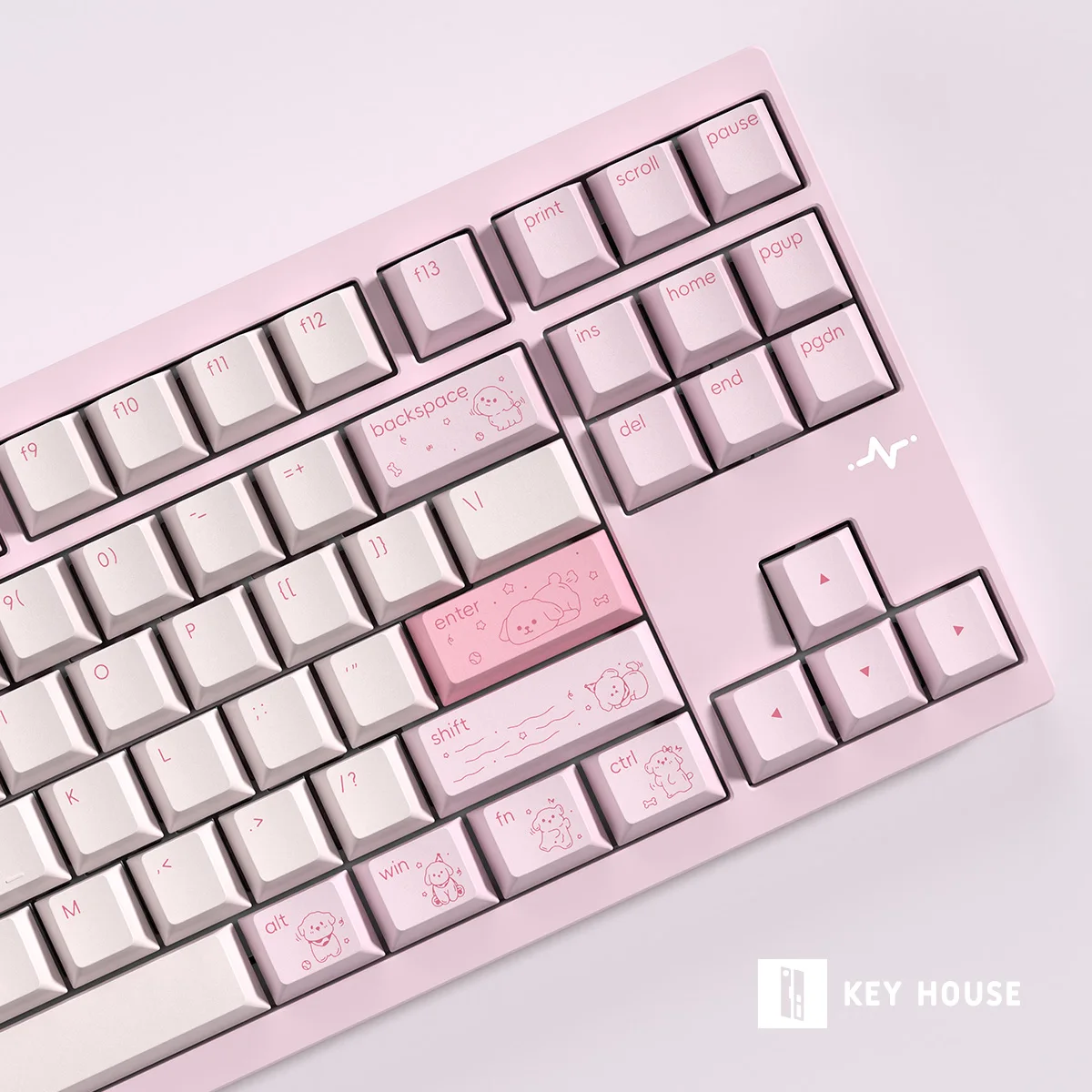Púrpura Rosa estrella perro Keycap cereza Pbt sublimación púrpura Keycap 133 teclas 7U/2.25U/2.75U barra espacial Alice diseño Keycap - imagen 5