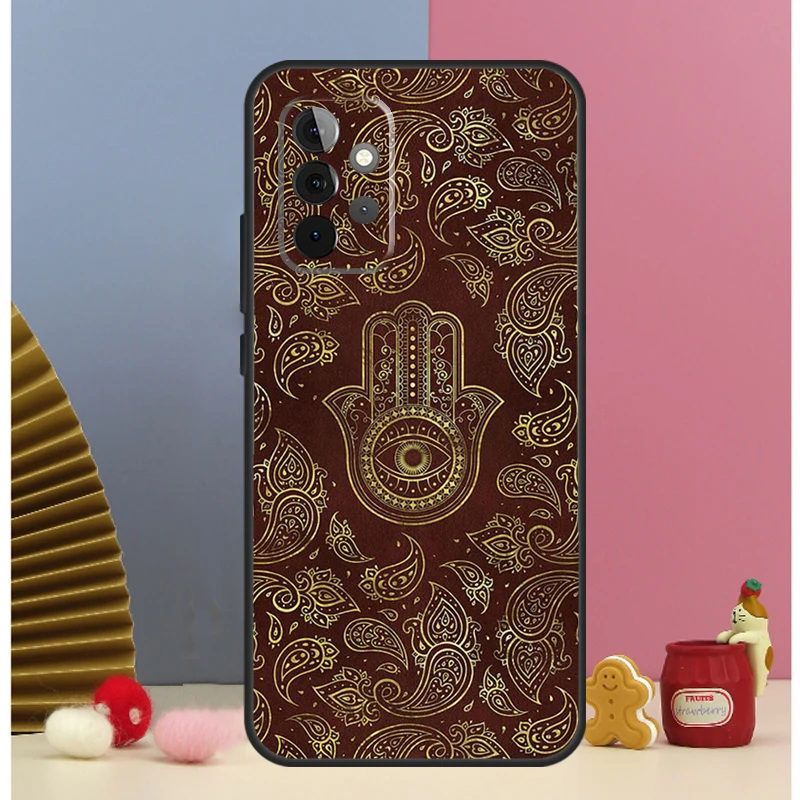 Hamsa mano de Fátima funda artística para Samsung Galaxy A13 A33 A53 A26 A16 A36 A56 A15 A35 A55 A14 A34 A54 A12 A32 A52 A17 - imagen 5