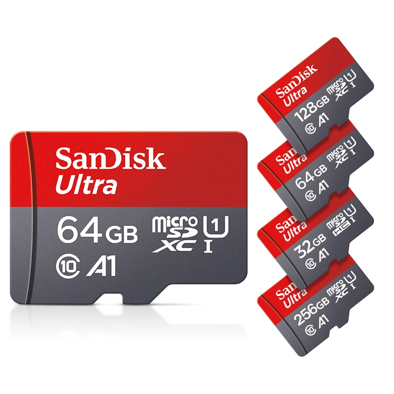 Tarjeta de memoria SanDisk Ultra 256GB 128GB 64GB 32GB A1 tarjeta Micro SD Clase 10 UHS-1 tarjeta Flash TF grabadora de conducción cámara