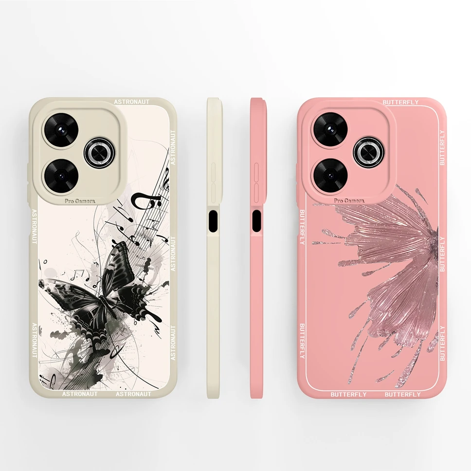 Funda Phonr para Xiaomi Poco M6 Pro 4G 5G bonita funda protectora de silicona para cámara de flores para Xiaomi PocoM6 M6Pro M 6 Pro Fundas Capa - imagen 5