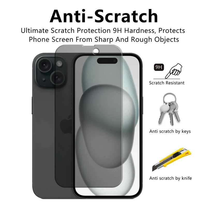 Protector de pantalla de vidrio templado para iPhone, película de lente para iPhone 15, 16, 15 Pro Max Plus - imagen 4