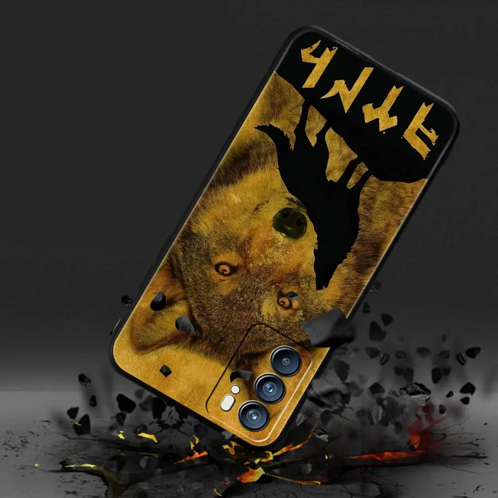 Funda de teléfono para Oppo Reno13 Reno12 Reno11 F Reno10 Pro A54 A53 A95 A76 A57 A98 A80 A79 5G A78 4G, funda de idioma turco, lobo gris - imagen 3