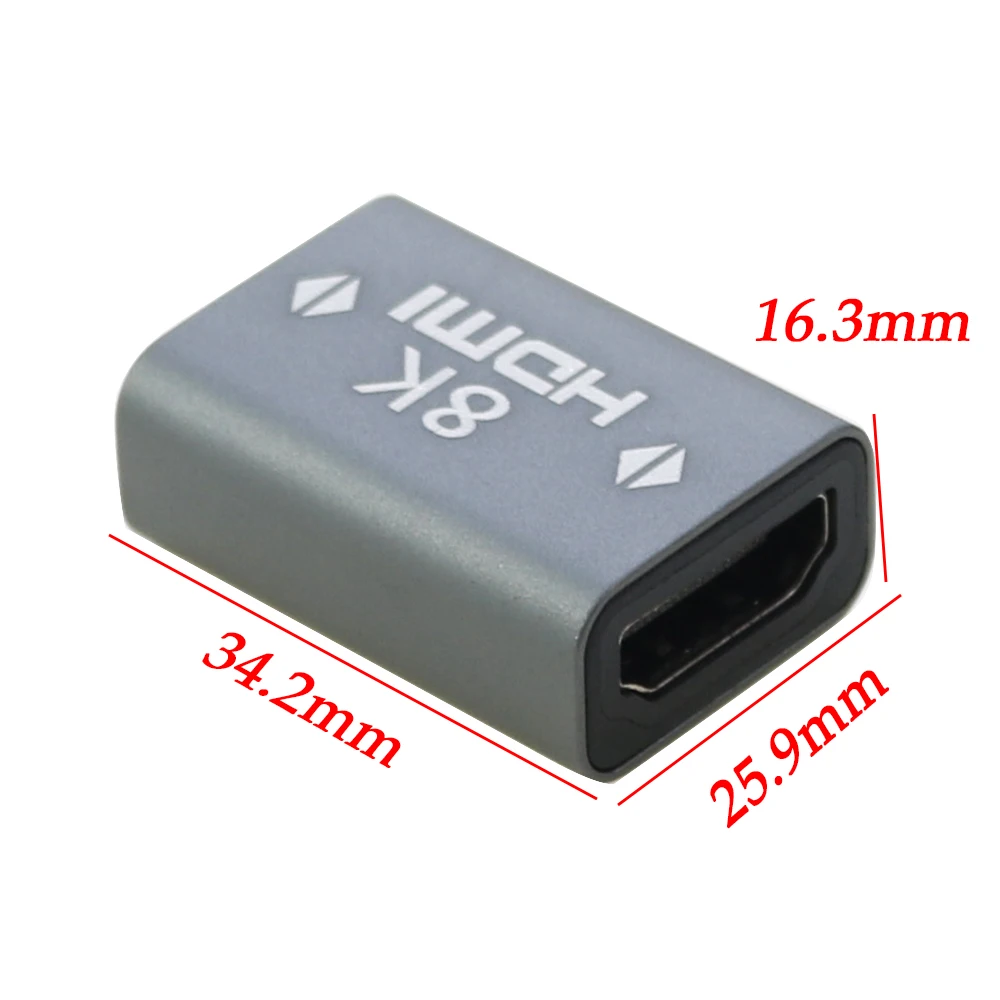 Conector de Cable de extensión hembra a hembra, acoplador Compatible con HDMI, 8K, 1 piezas, para PS5, Roku Stick, Monitor HD 2,1 - imagen 2