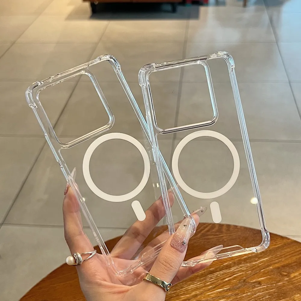 Para OPPO Find X9 Pro funda dura transparente a prueba de golpes magnética MagSafe funda protectora trasera para Find X9 X9Pro carcasa de teléfono - imagen 2