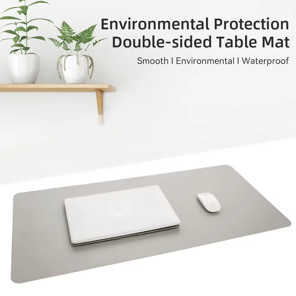 Alfombrilla escritorio cuero PU impermeable para ratón y teclado - imagen 4