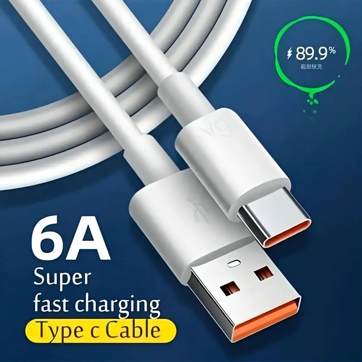 Cable de carga rápida USB A tipo C para teléfono, tableta, PC, paquete de 3, 1M/3 pies - imagen 4