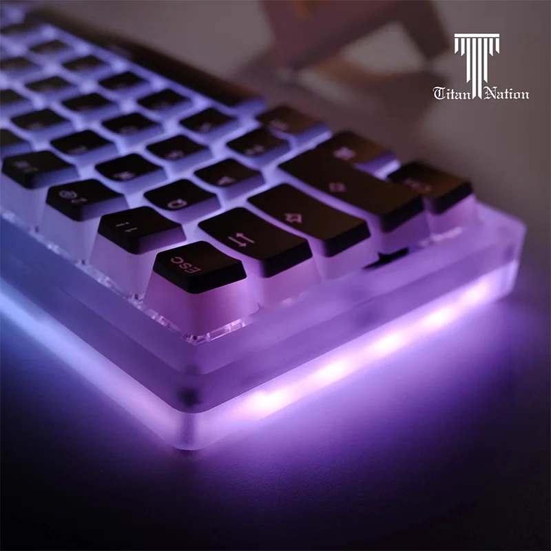 Teclado mecánico personalizado Womier Glass Illusion, 61 teclas, Rgb, intercambiable en caliente, acrílico transparente, regalo, 2024 - imagen 3