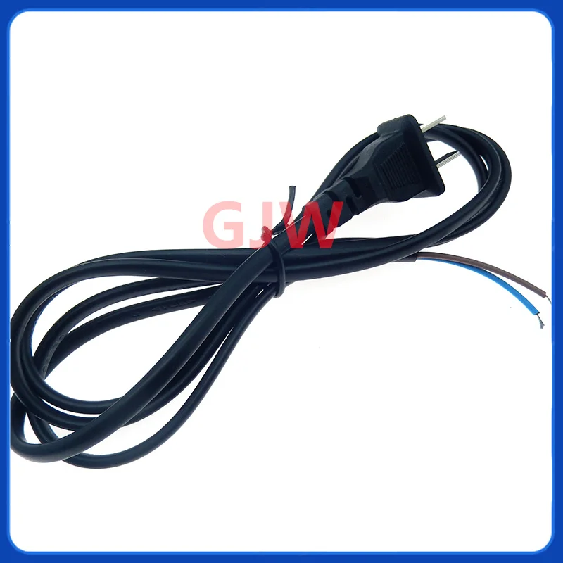 1 Uds América 2 clavijas EE. UU. Cable de extensión pelado 2 pines Cable de alimentación eléctrica luz LED Cable de alimentación de CA negro 1,5 M - imagen 2