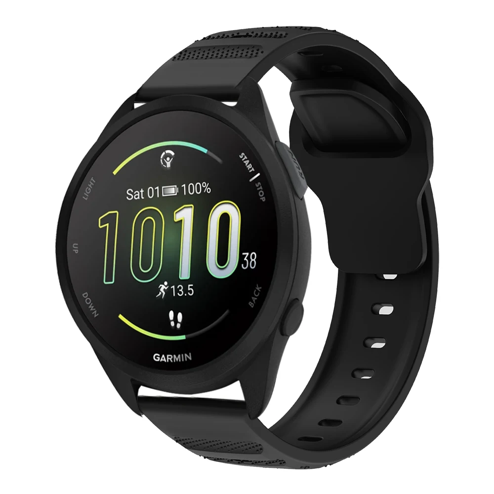 Correa deportiva de silicona transpirable para reloj Garmin Forerunner 165 Vivoactive 5 3 Venu Sq 2 245 645 Approach S12, 20mm