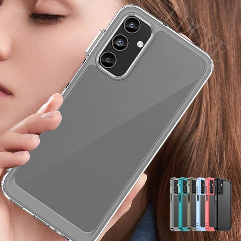 Para funda Samsung Galaxy A15 funda Samsung A15 Capas armadura a prueba de golpes parte trasera del teléfono Color transparente Fundas Samsung A 15 A15