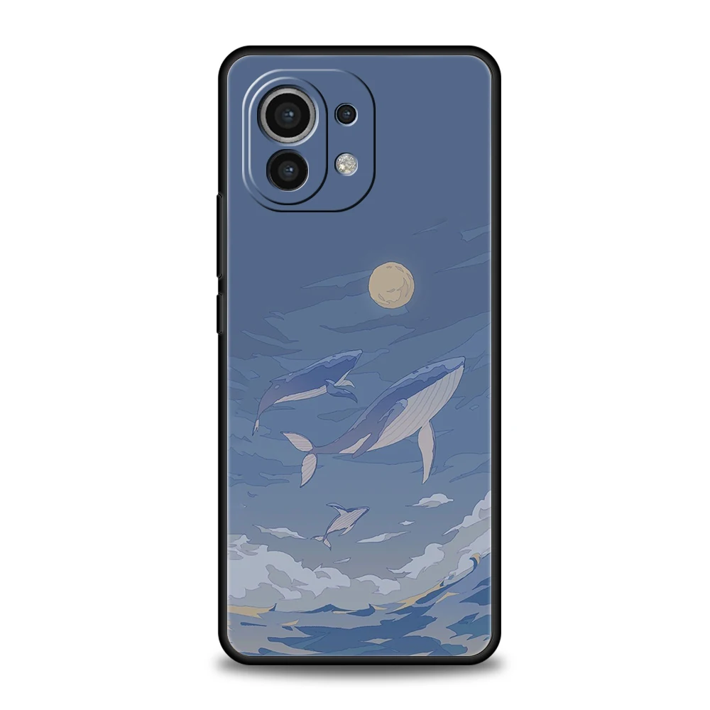 Funda de teléfono para Xiaomi 15 14 13 12 Lite 14T 13T 12T Pro Poco X7 X6 X5 X4 X3 NFC F7 Ultra F6 Pro cubierta delfín ballena pareja emparejada - imagen 4