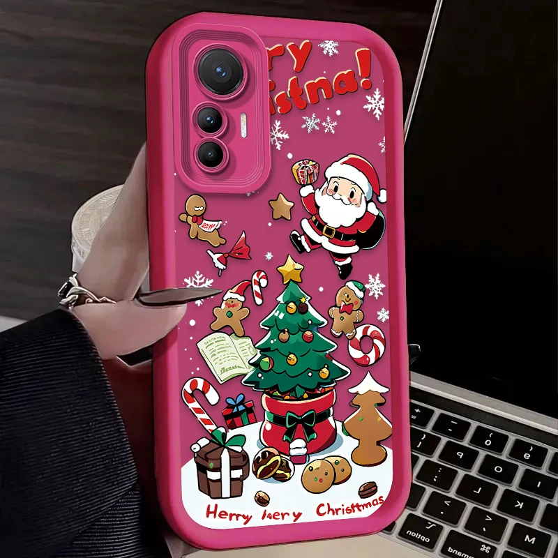 Funda navideña de dibujos animados para Xiaomi Poco X7 X6 X5 X3 NFC F7 F6 F5 F3 M7 M6 Pro 4G 5G Mi 12 11 Lite NE 5G 13T 12T 11T 14T Pro - imagen 5
