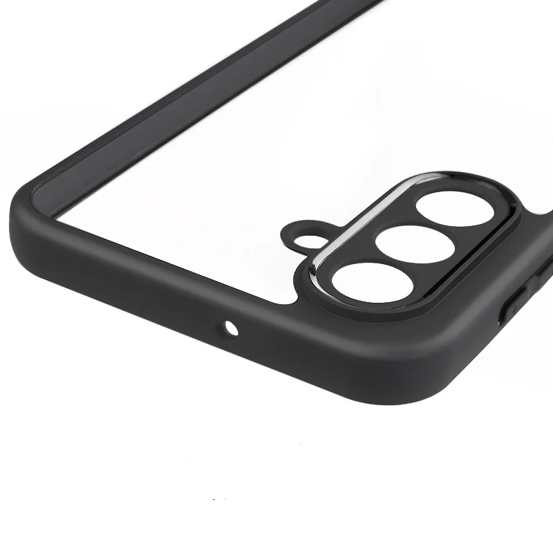 Para Samsung A17 funda Samsung Galaxy A17 A 17 Capas parachoques trasero a prueba de golpes marco negro transparente Fundas Samsung A17