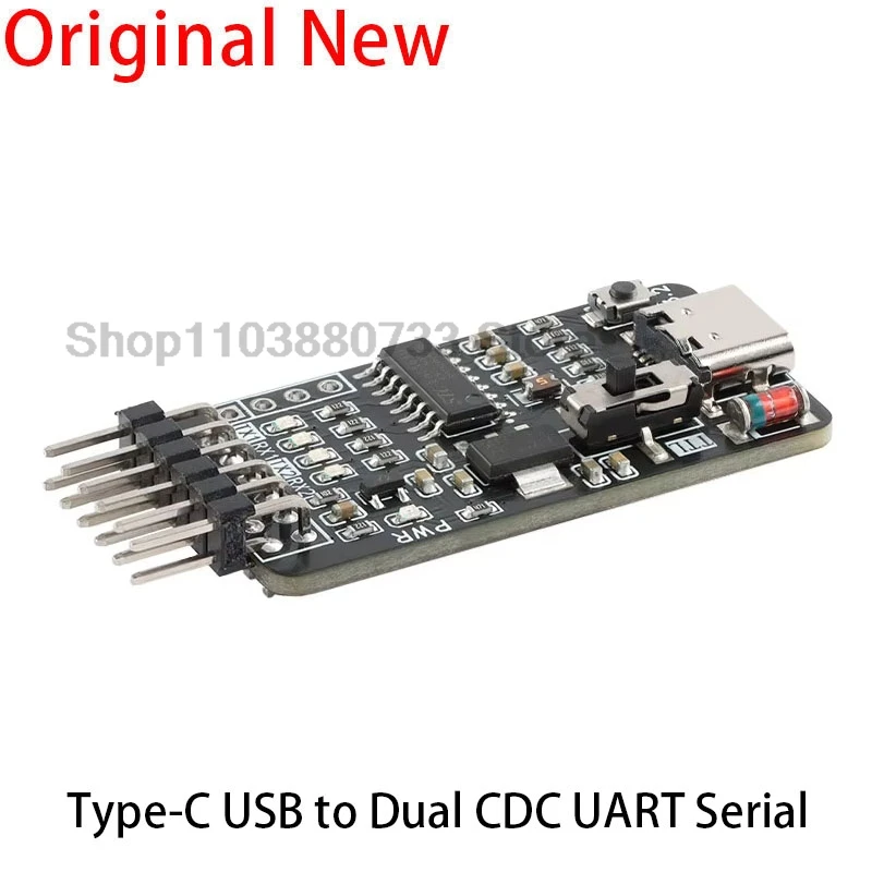 Unidad serie USB tipo C a doble CDC UART, programa de microcontrolador STC ISP gratuito, arranque en frío, grabador de descarga, 5V/3,3 V TTL