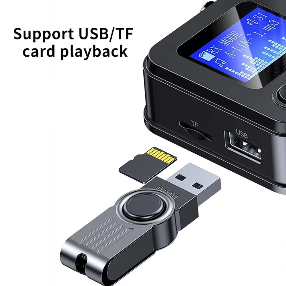 Receptor y transmisor de Audio Bluetooth 5,4, adaptador inalámbrico de música estéreo HIFI AUX RCA USB u-disk/TF para Kit de coche, amplificador de altavoz - imagen 4