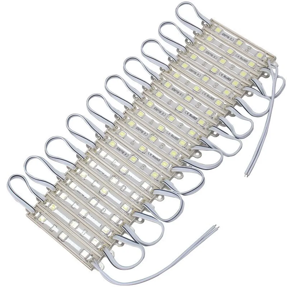 20 unids/lote DC12V módulo LED 3 SMD 5054 Color blanco frío/rojo impermeable IP66 retroiluminación súper brillante para señalización - imagen 3