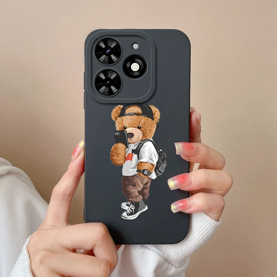 Funda de silicona líquida con dibujos animados para Tecno Spark Go 2024, cubierta completa anticaída, parachoques para Tecno SparkGo - imagen 4