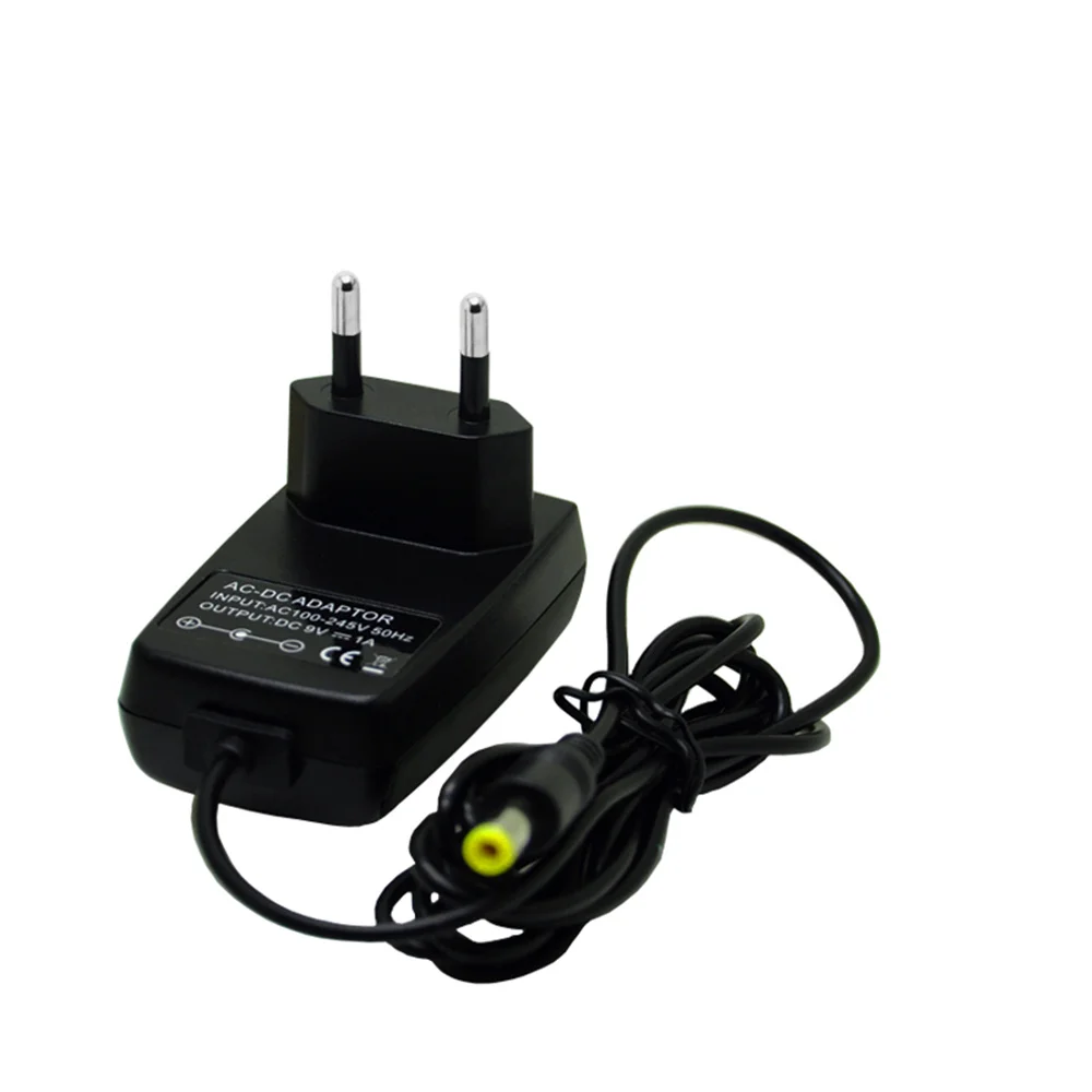 Adaptador de CA con enchufe europeo, fuente de alimentación para NES, cargador de consola de juegos, AC100-245V, 50Hz, CC 9V, 1A