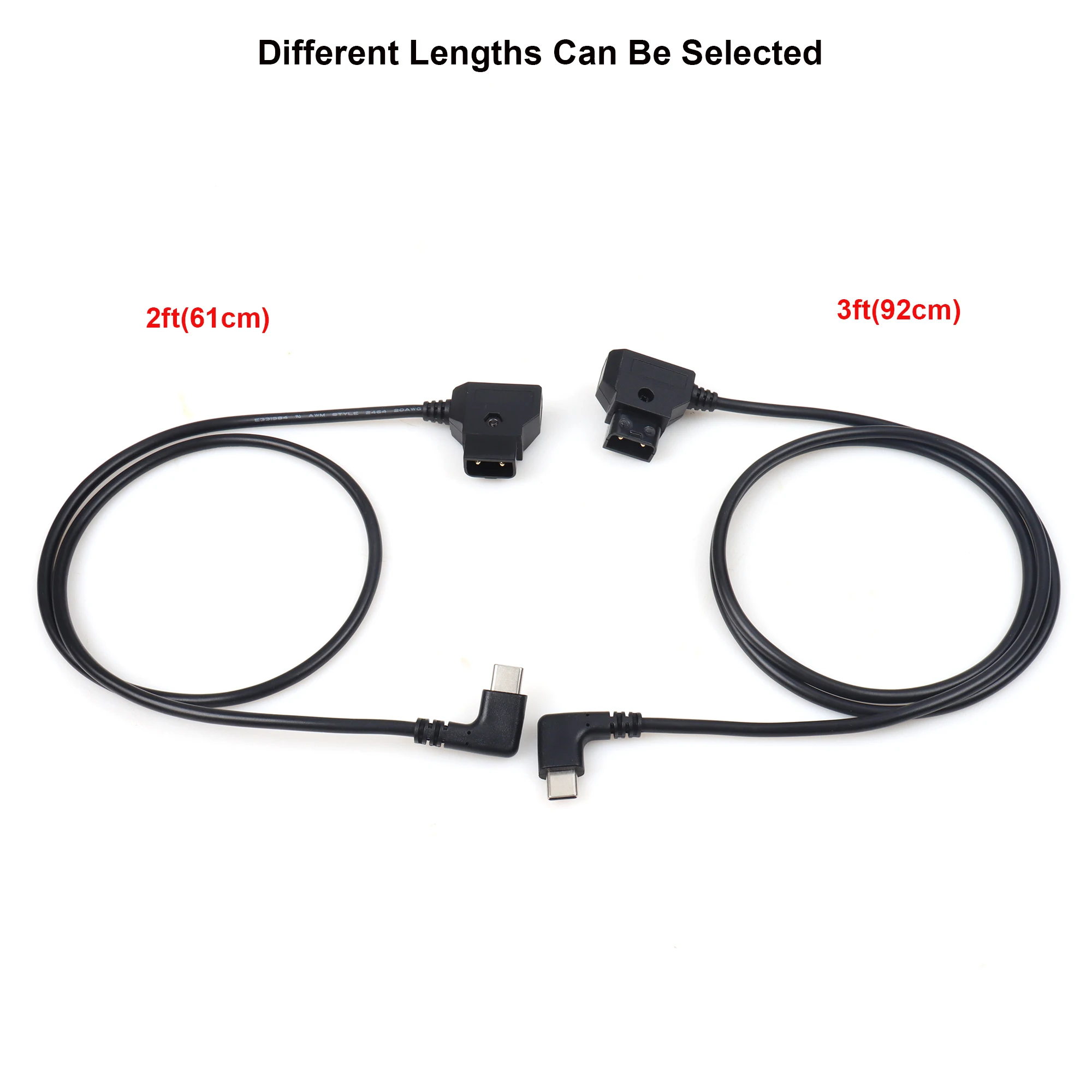 【LANO】 Cable DTAP a tipo C Cable de alimentación de batería de cámara Entrada de grifo D a salida USB C Línea de cable de carga para batería de montaje en V - imagen 2