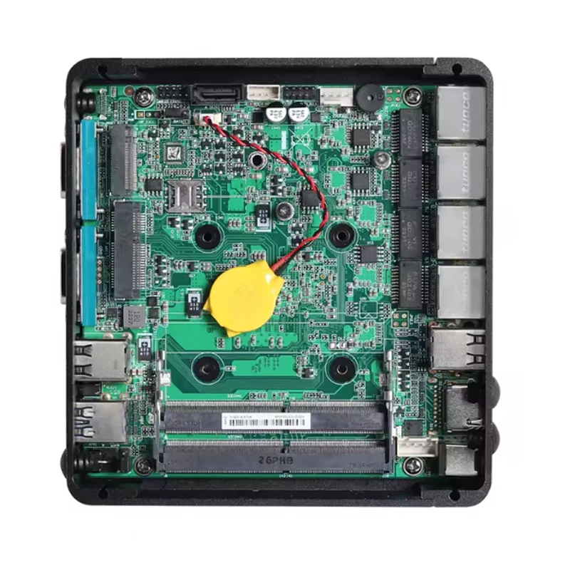 Mini PC sin ventilador LAN 4x2,5G i226V, enrutador suave HD 2xCOM intel Celeon J6412 N150 N97 N100 N305, dispositivo de cortafuegos para ordenador - imagen 5