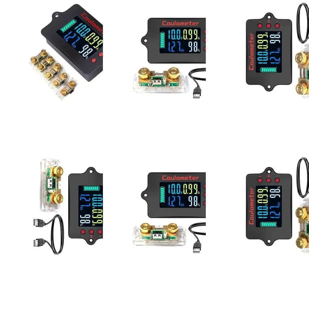 R53C Capacidad batería ligera Coulombímetro para 18650 litio y sistemas 24V 36V con puerto USB fácil Cableado
