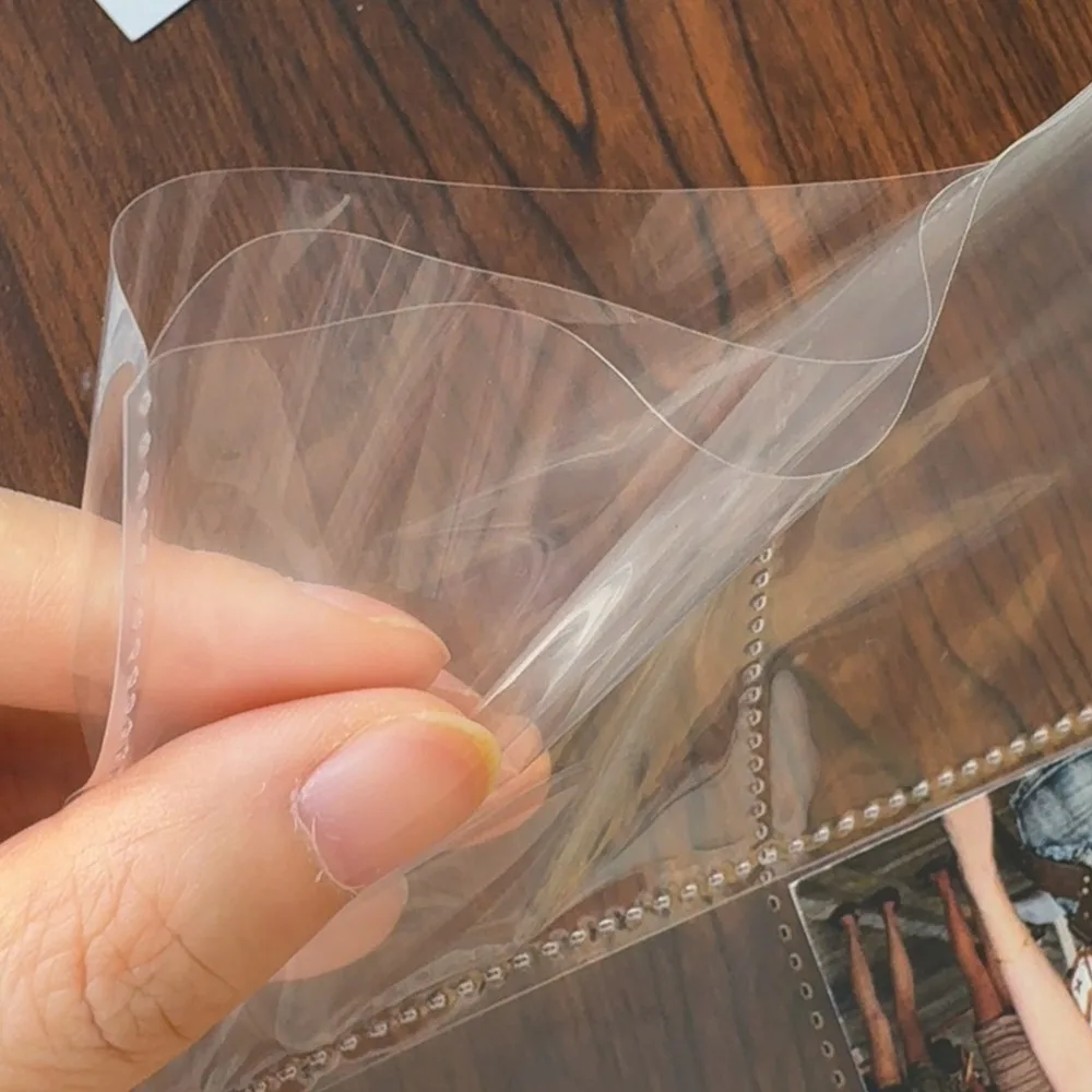 Carpeta de 4 bolsillos para tarjetas fotográficas, carpeta de papel de fondo, álbum de fotos Kpop, página interior de 6/3 agujeros, funda para carpeta de tarjetas fotográficas, 5-50 Uds. - imagen 5