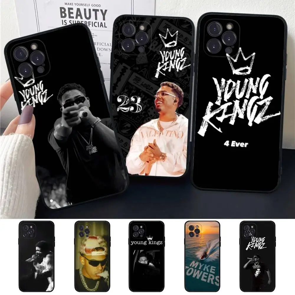 Myke Towers rapero funda de teléfono para iPhone 16 15 14 13 12 Mini 11 Pro XS Max X XR SE 6 7 8 Plus funda de silicona suave - imagen 3