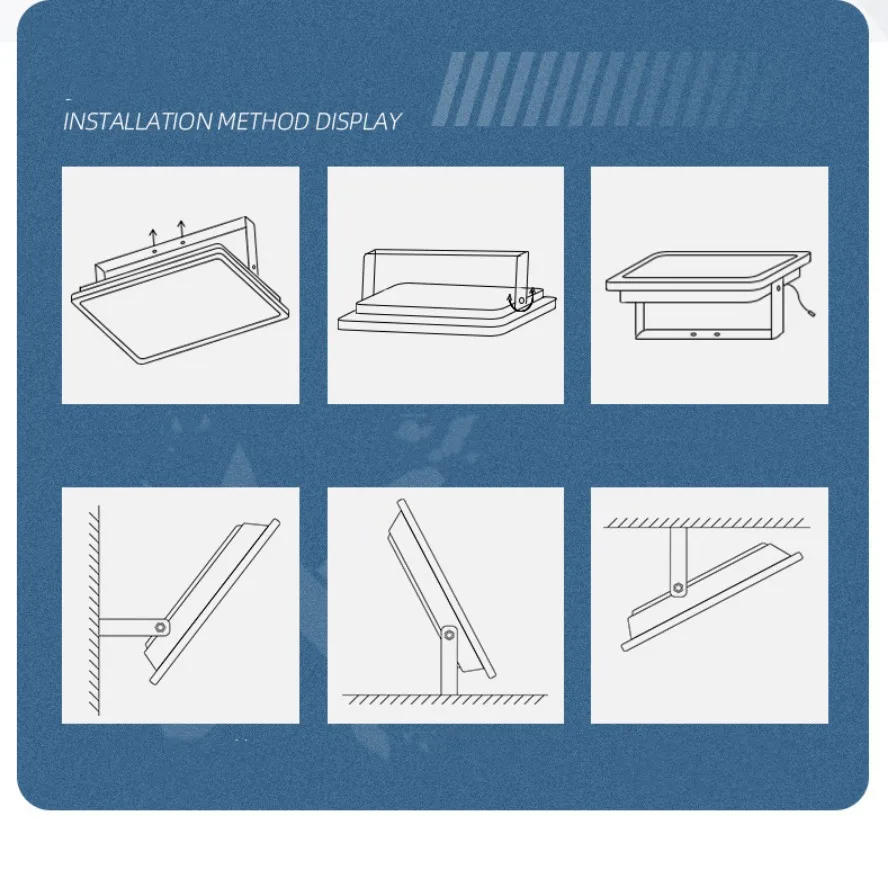 Reflector grande ultrabrillante 200W 100W para exteriores IP66 AC220V múltiples protecciones para jardín fiesta iluminación exterior foco - imagen 5