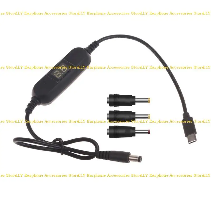462E Tipo C 5V 1.2V-12V Voltaje Paso hacia arriba Convertidor Cable Transformador Regulador alimentación Con LED - imagen 5