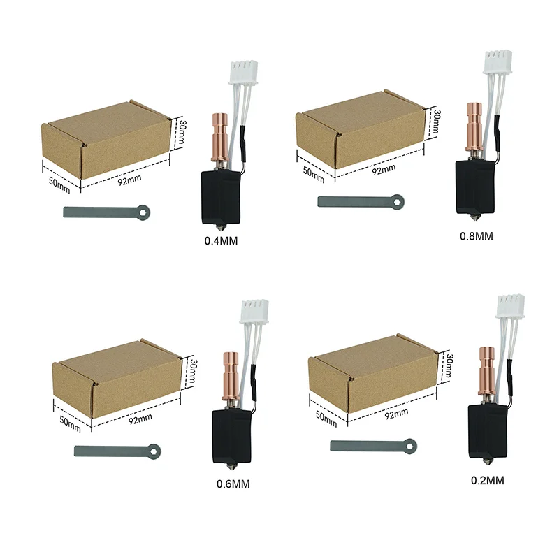 Kobra S1 Kit de extremo caliente de cerámica de acero endurecido mejorado S1C Impresora 3d 24V 48W 200K Calentamiento rápido 300 ℃ Para Kobra S1 Hotend Cerámica - imagen 3