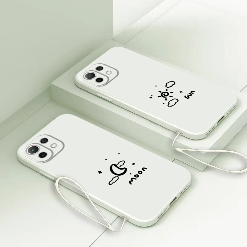 Funda de teléfono con diseño de Luna y sol para Xiaomi Mi 11 12 Lite 10T 11T 12T Pro 13 - imagen 5