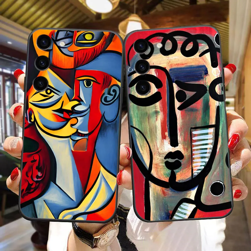 P-picasso pintura de arte abstracto Funda de teléfono para Samsung Galaxy S25 S24 S23 S22 S21 S20 FE S10 S9 PLUS ULTRA Funda Capa