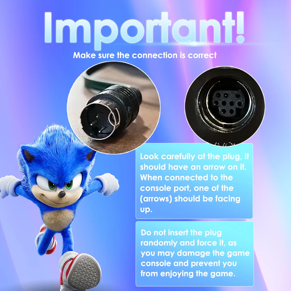 Consola de juegos retro Mega Drive 2 MD Entretenimiento en el hogar Juegos de fiesta Inserción de tarjeta de 16 bits con interfaz AV Compatible con CRT - imagen 3