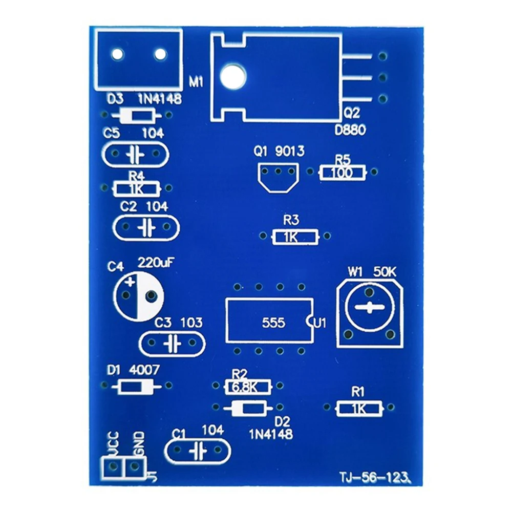 DIY NE555 ventilador de Motor Kit de módulo de Control de velocidad de ancho de pulso con caja de batería Kit de proyecto electrónico de soldadura DC 4,5 V - imagen 4