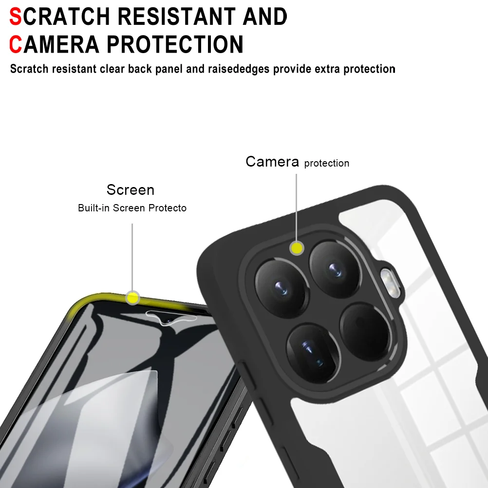 Funda protectora de cuerpo completo a prueba de golpes para Xiaomi 15T Pro Mi 15T 5G, funda protectora de pantalla, Fundas Coque - imagen 4