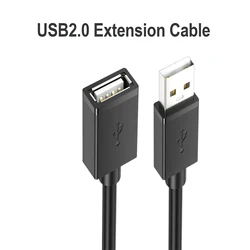Cable alargador USB 2.0 macho-hembra para datos, 480 Mbps