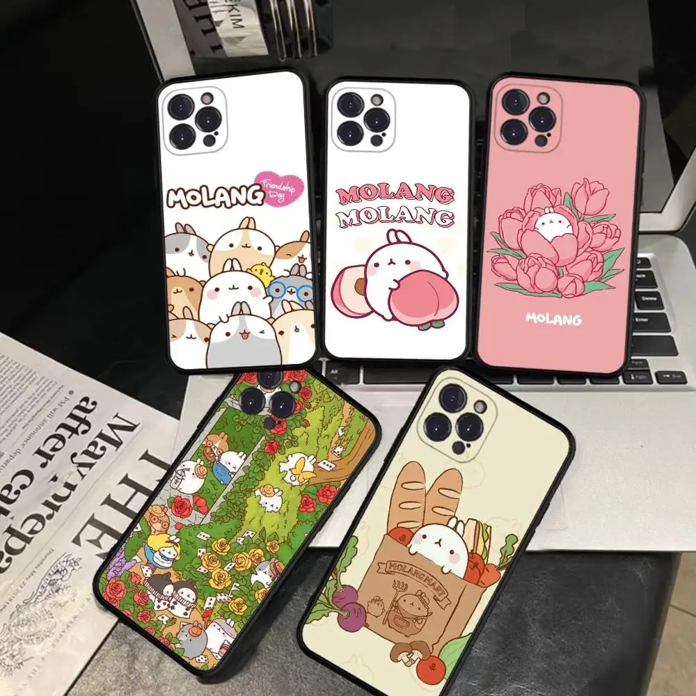 M-Molangs funda de teléfono para iPhone 16 15 14 13 12 Mini 11 Pro XS Max X XR SE 6 7 8 Plus funda de silicona suave - imagen 4
