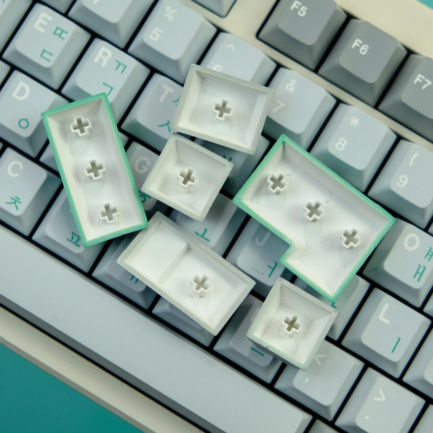 GMK-Teclado mecánico de sublimación para interruptor MX, teclas de perfil de cereza, inglés, coreano, PBT, 5 lados, Shif 1,75 - imagen 4