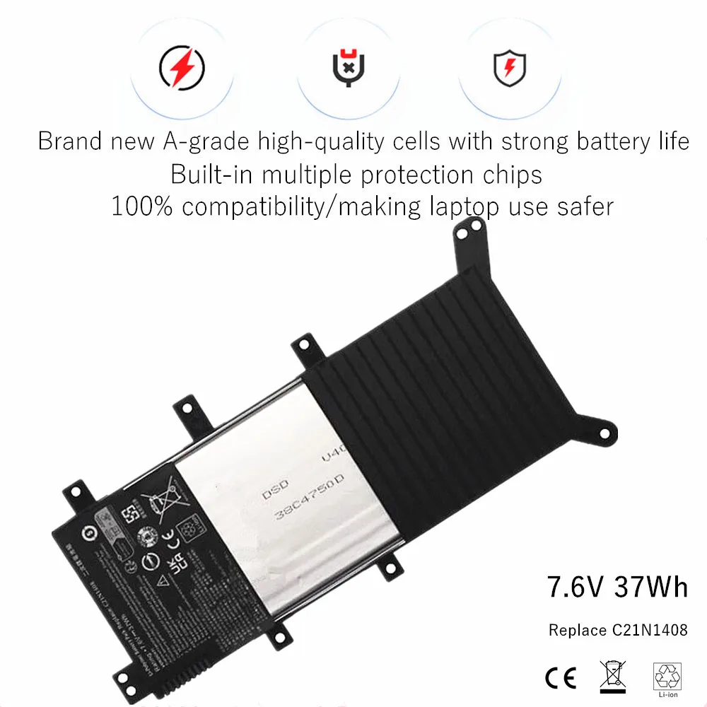 C21N1408 Batería para portátil ASUS VivoBook 4000 MX555 V555L V5555LB V555U Series - imagen 2