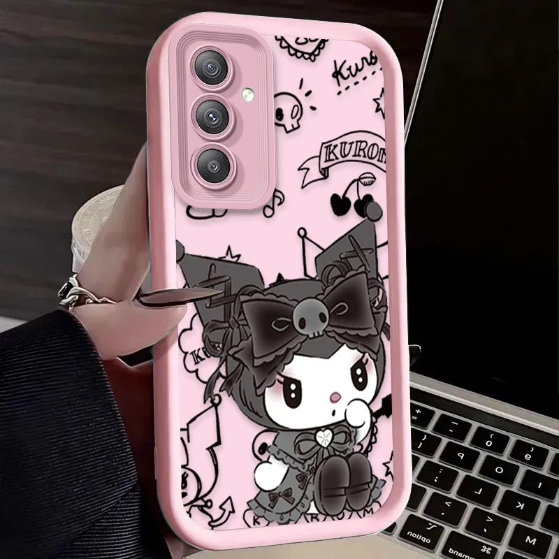Sanrio k-kuromi Melody Case para Samsung Galaxy, A55, A35, A25, A15, A05, A05S, A24, A13, A23, A12, A22, A32, A52, A52S, A72, A11, Capa a prueba de golpes - imagen 3