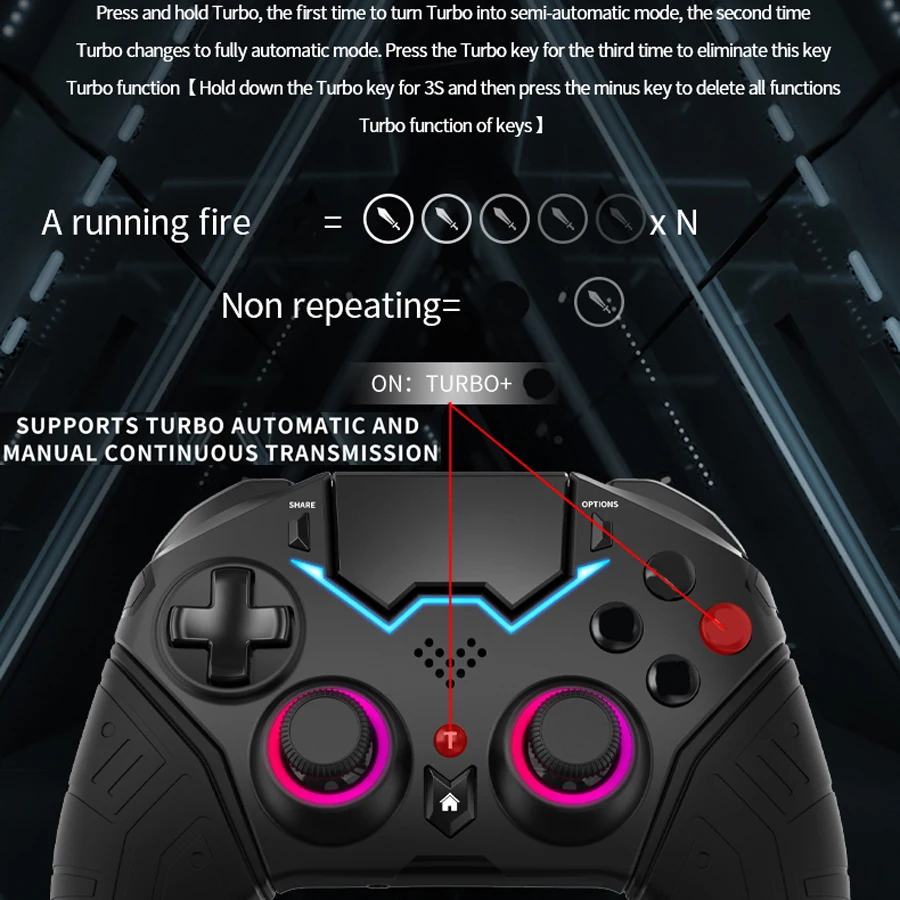 Mando de Control Bluetooth para PS4, PS3, PS, Playstation 4, 3, teléfono, PC, móvil, Android, TV, controlador inalámbrico, Joystick para juegos - imagen 4