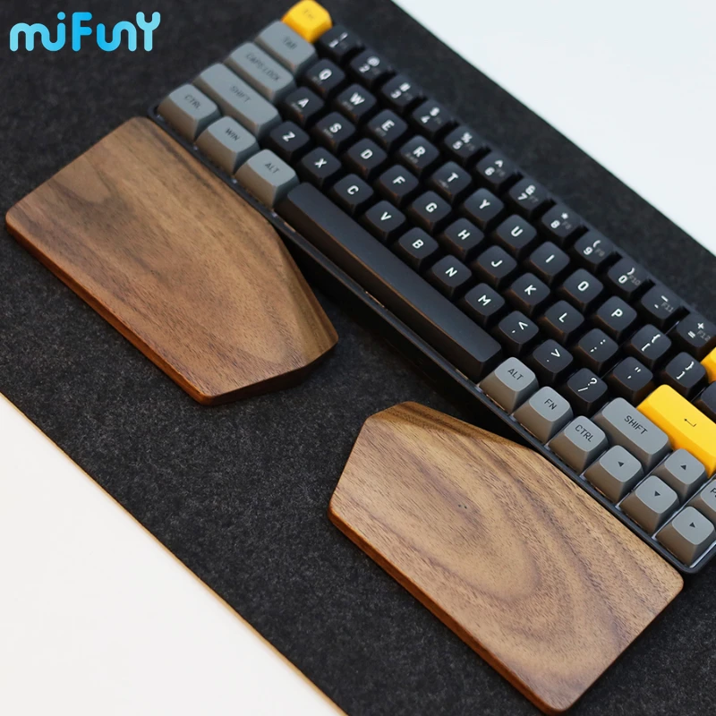 MiFuny-reposamuñecas de madera para teclado dividido, reposamuñecas ergonómico Original para teclados mecánicos Alice, 61%, 68%, 84%, 87%, 98%, 104%