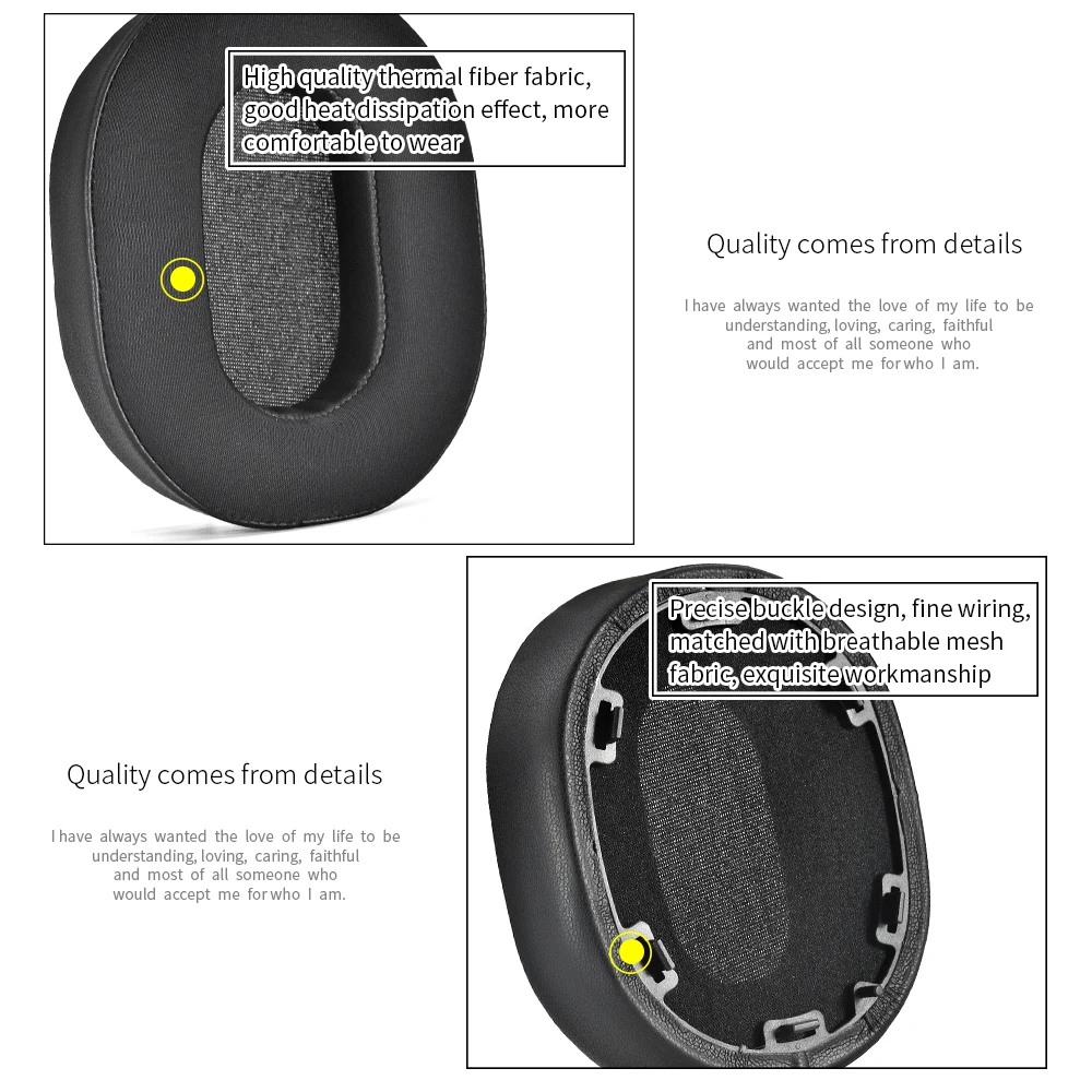 Almohadillas de espuma para auriculares Sony INZONE H5, Almohadillas protectoras para auriculares, almohadillas de esponja para los oídos - imagen 5