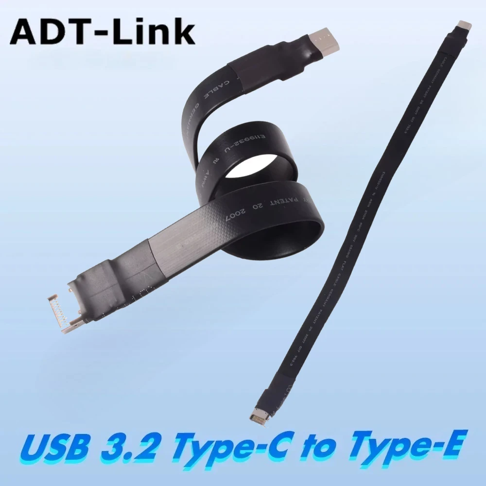 Cable de extensión ADT USB 3,2 tipo C a tipo E 19/20P placa base ITX adaptador de extensión de dispositivo USB incorporado extensor con orificios para tornillos - imagen 5