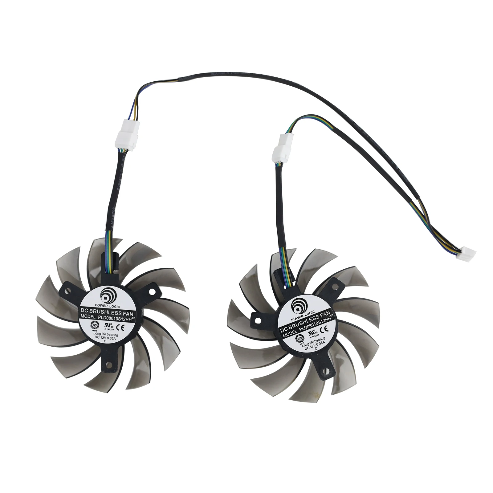 Para ASUS GTX 660 750 760 1050Ti R7 260X ventilador de tarjeta de vídeo 75mm PLD08010S12HH R7260X ventiladores de refrigeración de tarjeta gráfica de repuesto - imagen 3