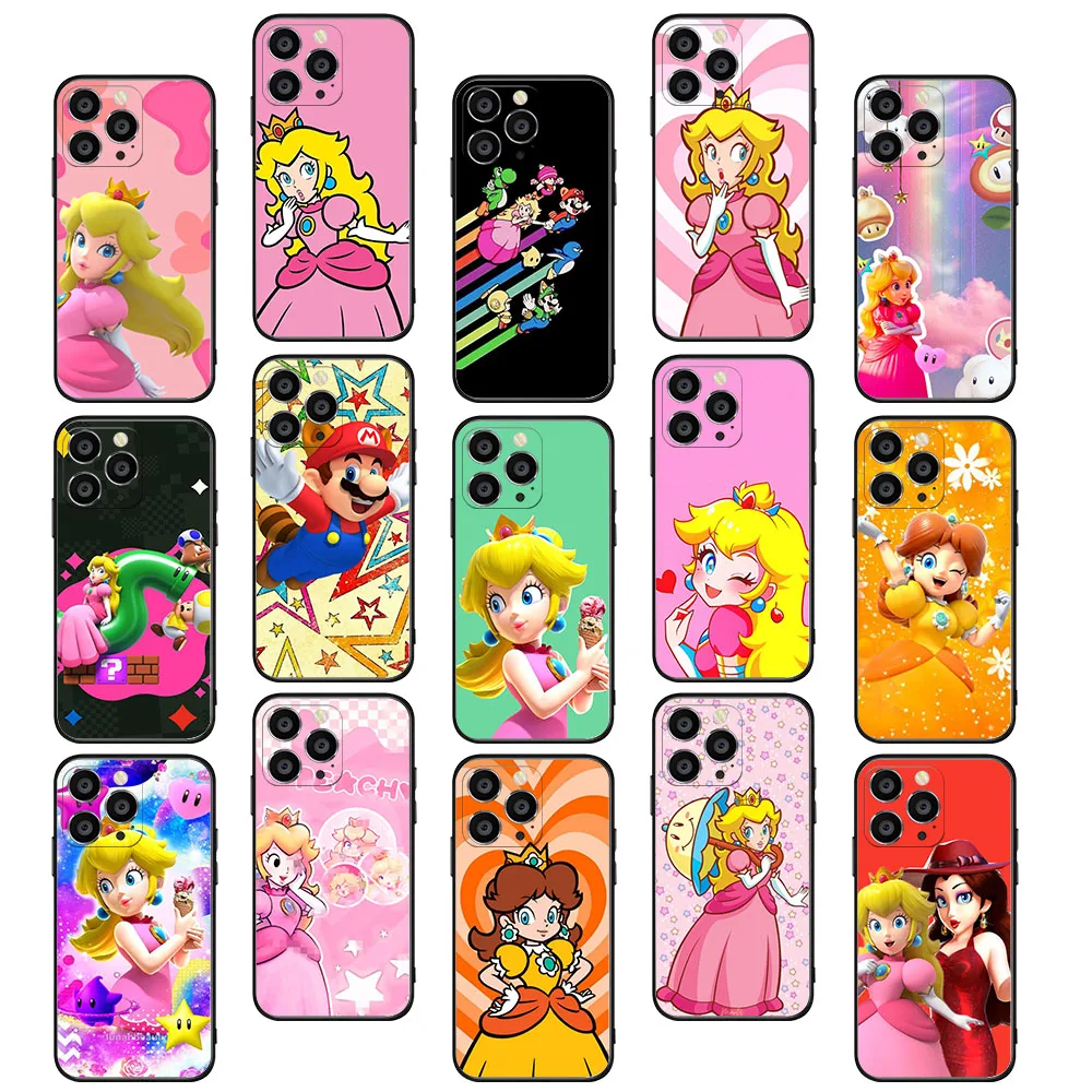 Funda blanda de princesa melocotón para Xiaomi Redmi Note 8, 8T, 11, 11S, 12, 13, A3 Pro Plus, BY-61