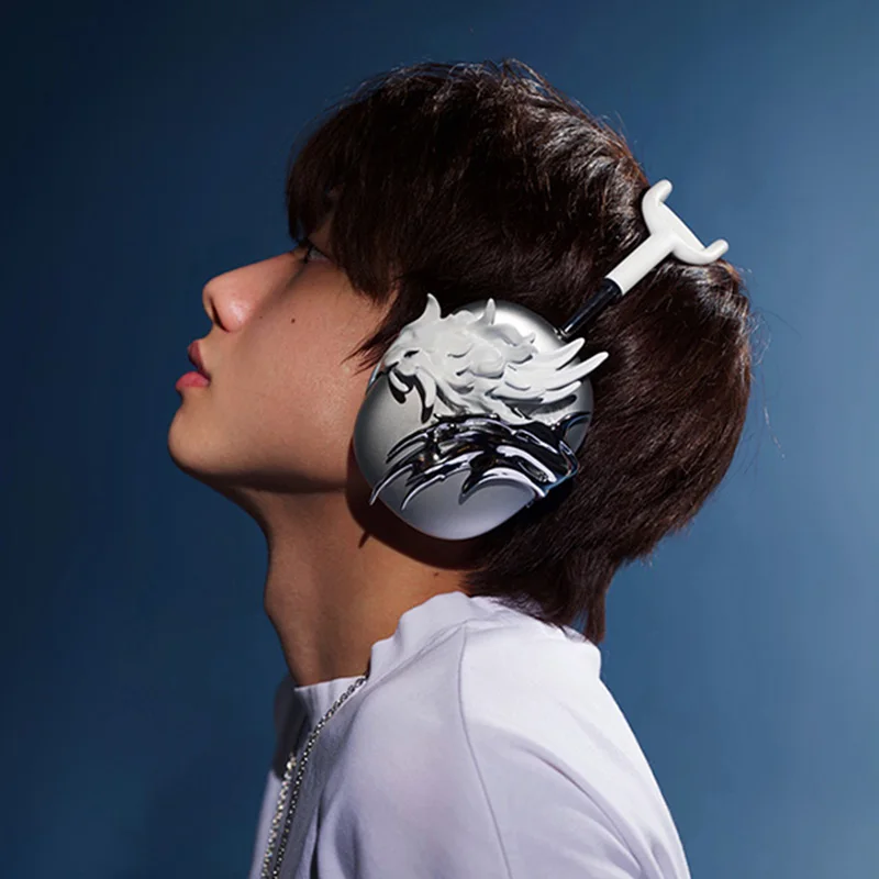 Funda para auriculares con tema de alas gemelas AirPods Max, diseño personalizado en forma impresa en 3D, protección contra caídas, accesorios para regalo - imagen 3