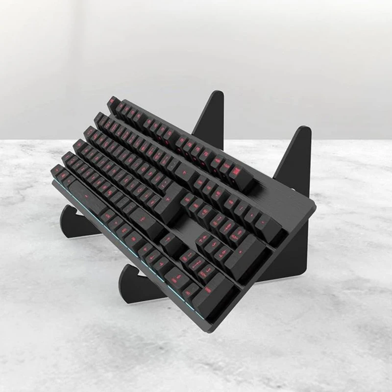 Soporte de exhibición de teclado, soporte de teclado acrílico transparente para ordenador, soporte de teclado mecánico, estante de capa, bandeja de teclado - imagen 3