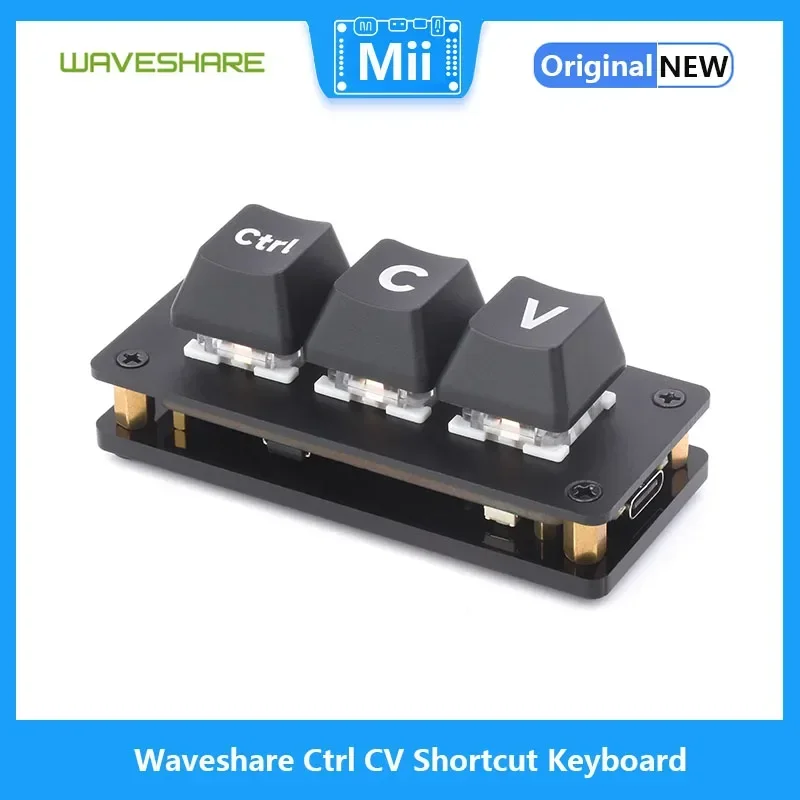 Waveshare RP2040 Teclado Ctrl C/V atajo para programadores, placa de 3 teclas, adopta chip microcontrolador RP2040 - imagen 5